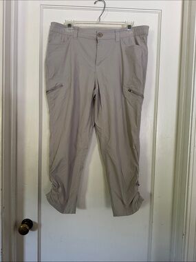 Eddie Bauer Beige Cropped Utility Pants